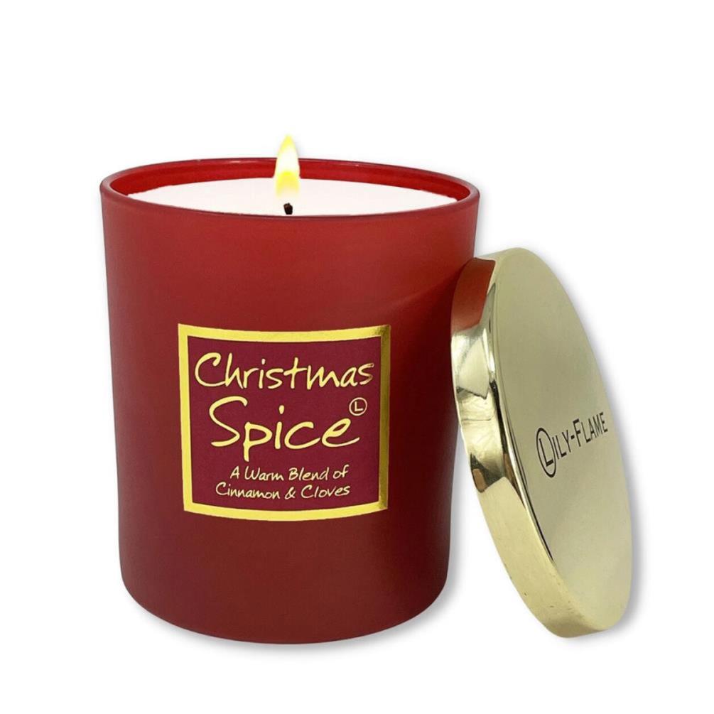 Lily-Flame Christmas Spice Gold Top Glass Jar Candle £13.50